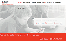 Tablet Screenshot of emcmortgages.ca